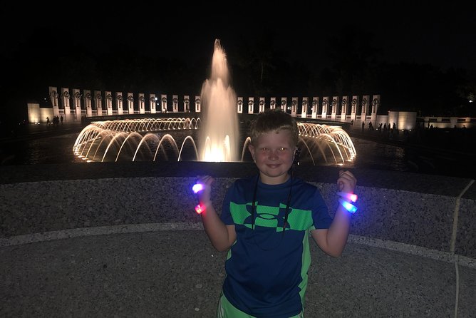 DC Night Tour With Magic LED- Pick Up/Drop, Snacks, LED Bracelets - Korean War, Lincoln, and Martin Luther King Jr. memorials