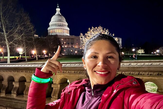Discounted DC Night Tour With Magic LED- Snacks, LED Bracelets - The Capitol dome after dark