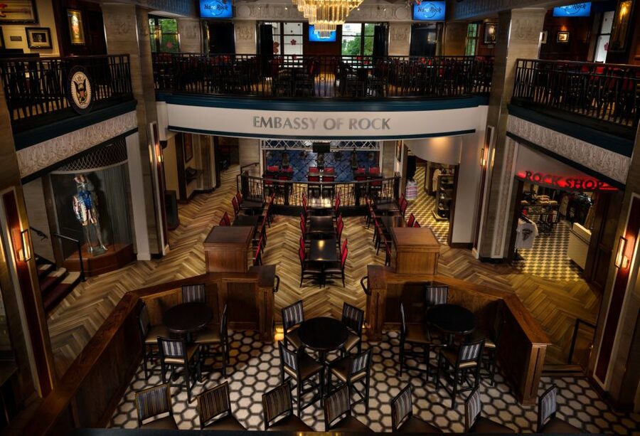 Meal at the Hard Rock Cafe Washington DC - Picking between the Acoustic Rock and Electric Rock menus