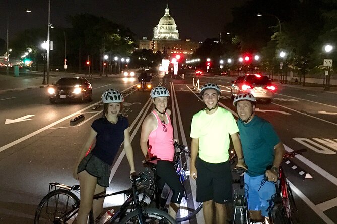 Private DC Monuments at Night Bike Tour - The Washington Monument and Capitol views