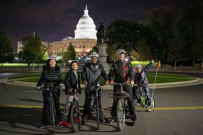 Private DC Monuments at Night Bike Tour - Pickup, bikes, lights, and the first few minutes