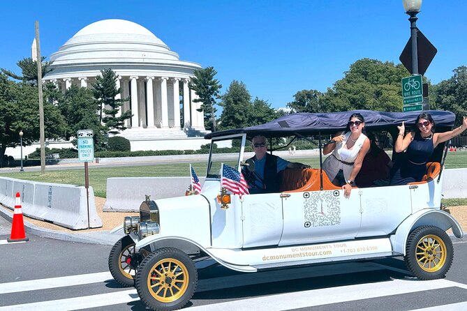 Public or Private DC Moonlight Tour by E-Cart or Vintage Car - The Washington Monument is brief but visually important
