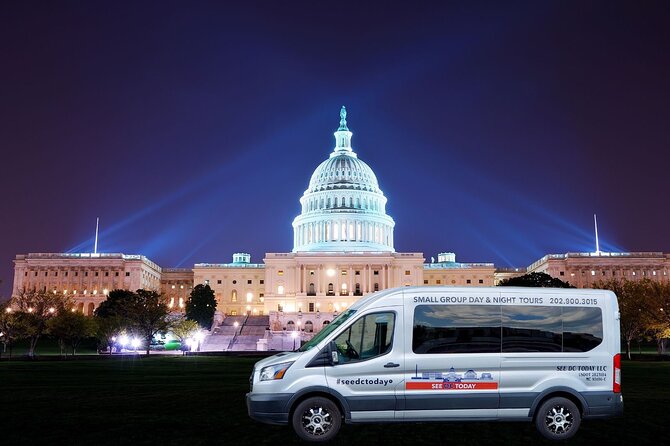 Small Group National Mall Night Tour with 10 Top Attractions - The Capitol begins the evening with a grand view