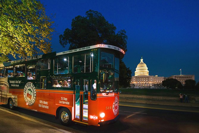 Washington DC Monuments by Moonlight Tour by Trolley - The Lincoln Memorial stop and three nearby memorials