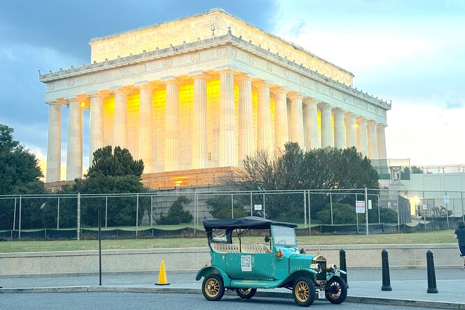 Washington DC Sightseeing Tour by Electric cart or Vintage Car - Lincoln Memorial gives you the big view