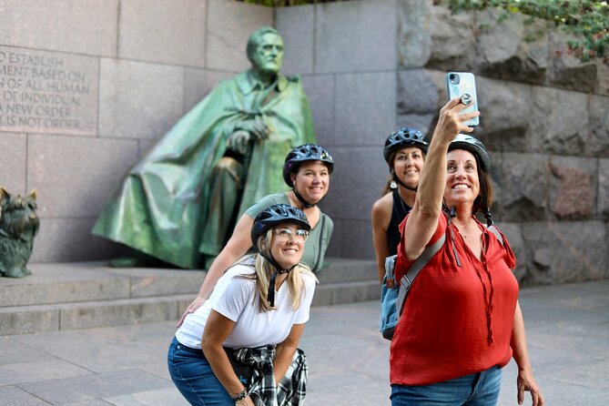 Washington DC Sites at Night Guided Bicycle Tour - Starting at D Street and getting fitted